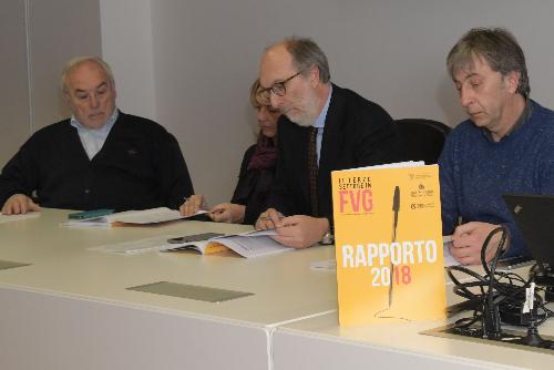 Il vicegovernatore Riccardo Riccardi alla presentazione del Rapporto Terzo Settore Fvg 2018 - Udine, 8 febbario 2019.